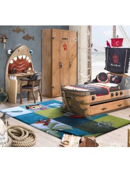 Dywan dla dzieci Mondo 01 Piraci - niebieski