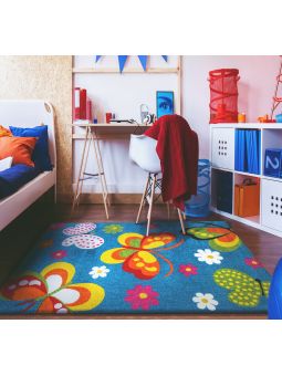 Dywan dziecięcy Mondo 14 Motyle - niebiesk