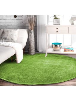 Dywan Portofino koło jednolity zielony