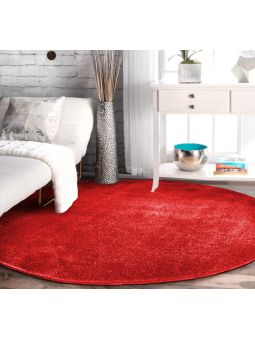 Dywan Portofino koło jednolity czerwony