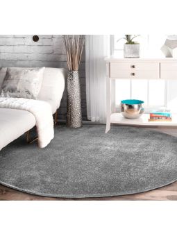 Dywan Portofino koło jednolity szary