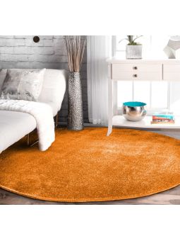 Dywan Portofino koło jednolity pomarańczowy